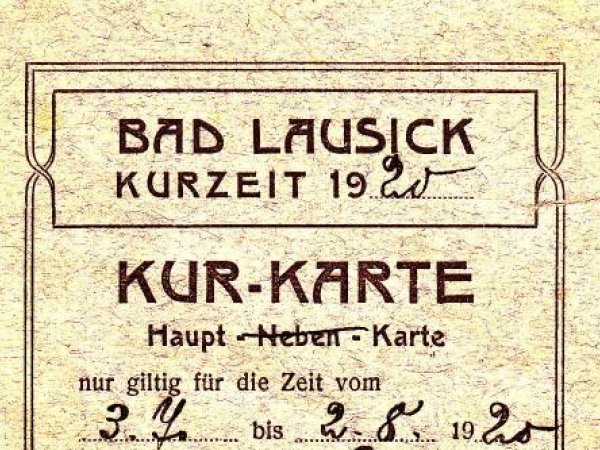 Geschichte Bad Lausick Kurkarte | © Tourist-Information Bad Lausick