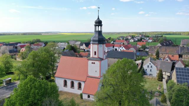 Luftaufnahme von der Chorturmkirche