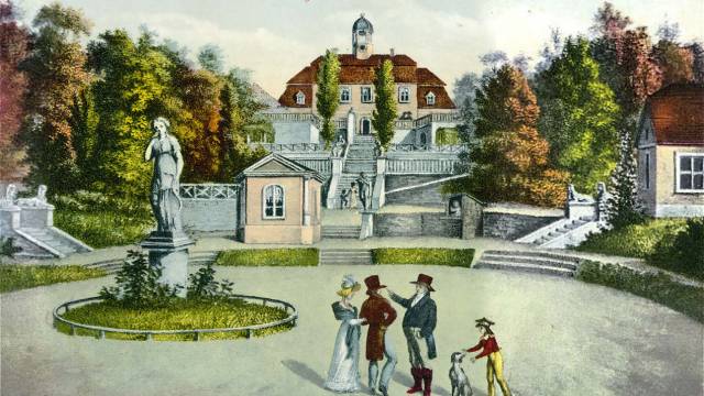 Grafik von Bad Lausick Herrmannsbad in 1820