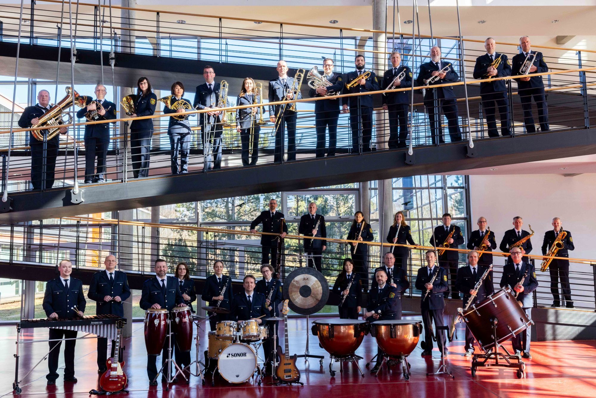 Musiker des Polizeiorchesters Sachsen